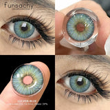 Popxstar  Color Contact Lenses for Eyes 1 Pair Gray Fashion Cosmetic Lenses Green Pupils Gray Natural Eye Contacts Women Eye Lens