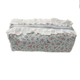 Popxstar Korean Lace Floral Pencil Case Portable Fabric Ruffle Stationery Organizer  Aesthetic Study Pen Bag for Students Back To School