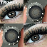1 Pair Yearly New Korean Natural Lenses Color Contact Lenses Eyes Black Beautiful Pupil Brown Eye Contacts Cosmetic Len