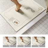 Popxstar Bathroom Carpet Toilet Foot Mats Absorbent Bathroom Mat Diatom Mud Floor Mat Non-Slip Bath Rug Toilet Doormat Quick Drying Rugs