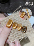 Autumn Winter Blue Black Red Glass Bead Crystal Cat Eye Gel Nail Polish New Whitening High Density Sparkling Nail