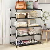 Popxstar Fashion shoe rack metal simple shoe rack shoe storage rack bracket space saving living room black shoe rack