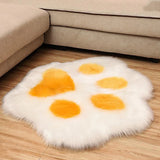 Cute Cat Paw Shape Plush Carpet Living Room Bedroom Home Sofa Foot Mats Shaggy Fluffy Rug Bedside Carpet