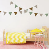 Popxstar Hang Flag Banner Nursery Bunting Banner Flags Washable Cotton Fabric Triangle Pennant Garlands For Home Garden Street Decor