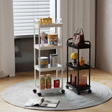 Popxstar Trolley Organizer Auxiliary Cart With Wheels Kitchen Furniture Cabinet Storage Rack Mobile Plastic Bookshelf Vegetable Basket