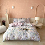 Popxstar  1000TC Egyptian Cotton Flowers Plant Prints Bedding Set Single Double Queen King Size Duvet cover Set Bed Sheet Pillowcases 4Pcs