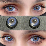 Popxstar Color Contact Lenses with Diopters Myopia Green Color Lens Eyes Purple Lenses Graduated Blue Lenses