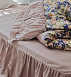 Romantic Floral Bedding Set Garden Rose Duvet Cover Heavy Handmade Wrinkle Design Cotton Bedding Only bed sheet style available