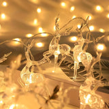 Popxstar USB Christmas Reindeer String Lights LED Garland Fairy Lights for Christmas Tree Wedding Curtain Garland Garden Party Room Decor