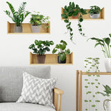 Popxstar Decorative Wall Stickers for Living Room Green Plant Plant Rack Self-Adhesive Wall Stickers