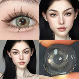 1pair/2pcs Blue Comic Eye Fashion Color Contact Lenses Lady with Eye Contact Soft Color Cosmetics Year with Natural Lenses