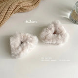 Popxstar Plush Cat Ears Hair Clips For Women Girls Lamb Cashmere Hairpin Forehead Bangs Clip Fluffy Children New Winter Hair Accessories