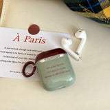 Popxstar  Korean Cute Matcha Green Good Lucky Girl Soft Headphone Protection Cover For AirPods 1 2 3 4 Pro 2 3nd Generation Earphone Case