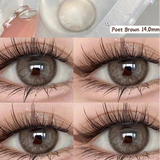 Popxstar Contact Lenses for Eyes with Degree 1 Pair Big Eye Lenses Brown Lenses Fog Pearl Lens Korean Lenses Natural Lenses