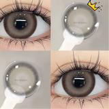 Popxstar 1 Pair Colored Contact Lenses with Degree Myopia Eye Lenses Gray Contact Blue Lens Green Eye Lenses