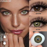1 Pair Colored Contact Lenses for Eyes Blue Pupil Beautiful Eye Contacts Natural Soft Brown Gray Lenses Yearly Cosmetic