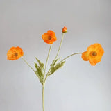 Popxstar spring decor Artificial Flowers Fake Poppy Silk Flowers Long Stem Housewarming Garden Table Wedding DIY Party Wedding Bridal Bouquet Decor