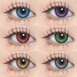 Popxstar 1Pair Cosplay Colored Contact Lenses Blue Colorful Red Contact Eyes Anime Contact Green Lenses Halloween Pink Contacts