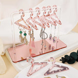 Popxstar 8 Pcs Hangers Shaped Jewelry Holder Personalized Earrings Display Racks Hanging Clothes Stand Storage Jewelry Organizer Holders
