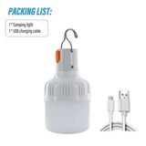 Popxstar Outdoor USB Rechargeable LED Lamp Bulbs High Brightness Emergency Light Hook Up Camping Fishing Portable Lantern Night Lights
