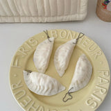 Dumpling-Shaped Squishy Toy Slow Rebound Stress Reliever Student Gift/Keychain Bag Pendant Dumplings Simulation Stress Relief