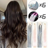 Popxstar 12pcs Glitter Sparkling Shinny Fairy Hair Accessories Tinsel Hair Extension for Women and Girls for Christmas New Year Halloween