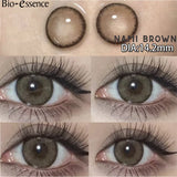 Popxstar  1 Pair 0~ -6.00 Natural Colored Contact Lenses Myopia Lenses Brown Contact Lenses High Quality Natural Lenses Yearly
