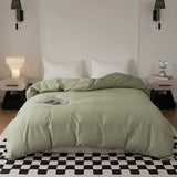 Popxstar 60s Long Staple Cotton Duvet Cover Solid Color Quilt Cover Queen Size Comforter Cover 160x210 200x200 Bedding