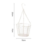 Retro metal ironwork storage basket vegetable fruit snack hanging basket kitchen balcony household Small item storage