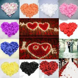 Popxstar 2000/100pcs Artificial Rose Petals Flowers Colorful Silk Roses Fake Petal for Romantic Valentine Day Wedding Party Favors Decor