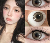 Popxstar 2PCS New Product Colored Contact Lenses Myopia Degree Korean Lenseses Soft Lens Eye Beauty Pupil ﻿Black Brown Lense ﻿