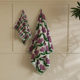 Popxstar New Years Plaid Flower Cotton Towel Soft Kindly-skin Face Towel Absorbent Bathroom Face Household Adult Kids Towels Drop shippg