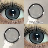 Popxstar  -2pcs Cyberpunk Blue Contact Lenses for Eyes Fashion Color Pupils Beauty Eye Color lenses Natural Gray Lens Myopia Lenses