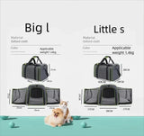 Cat/Dogs Bag Foldable Large Capacity Cat Outdoor Car Expansion Portable Pet Handbag Breathable Diagonal Cross Bag Hiking Camping