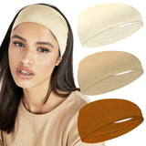 Popxstar 3Pcs Women Headband Solid Twist Cotton Wide Turban Knotted Headwrap Girls Hairband Fashion Hair Accessories wholesale