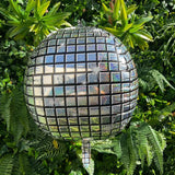 Popxstar 5pcs 4D Disco Balloons Laser for Wedding Happy Birthday Popular Party Decorations Rock and Roll Looks Round Cube Shaped Globos