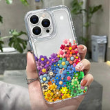 Popxstar INS Korean Red Cherry Phone Case For iPhone 15 Pro Case iPhone 11 13 12 14 Pro Max XR XS X 7 8 Plus SE Clear Shockproof Cover