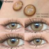 Popxstar 1 Pair Natural Brown Lenses Colored Contact Lenses Brown Lenses Natural Eye Lenses with High Quality Natural Lens