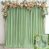 Popxstar  2pcs 5x8/10ft Wrinkle Free White Satin Backdrop Curtains For Wedding Birthday Parties Photography Background Baby Shower Decor