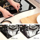 Popxstar 3 Rolls Dustproof Cooktop Gap Adhesive Tape Door Window Seal Waterproof Black For Gap Sealing Adhesive Tape Kitchen Accessories