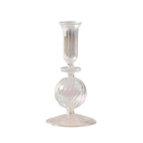 Popxstar 1pc Glass Vases Nordic Candlestick Wedding Decoration Christmas Decoration Candle Stick Holder Home Decor Flower Vase