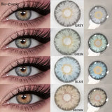 Popxstar 1 Pair Colored Contact Lenses Natural Looking Year Fashion Contact Lenses for Eyes Soft Contact Lens Color Eye Lens