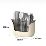 Chopstick Holder Storage Box Kitchen Countertop Utensil Drain Rack and Storage Compartment
