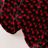 Popxstar 1 Simple Modern Heart-shaped Printed Matte Fitted Sheet, Bedroom Printed Bed Cover, Bedding (excluding Pillowcases)