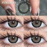 Popxstar  Korea Colorful Contact Lenses Grey Beautiful Pupil Soft Lenses Eye Makeup Blue Lenses Yearly Cosmetics Color EYe