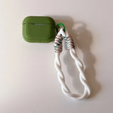 Popxstar  korea cute candy color silicone headphone cover case for airpods 4 2024 simple fall prevention lanyard for airpods 1 2 3 pro 2