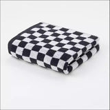 Popxstar Vintage Plaid Bath Towel Checkerboard Hand Towel Absorbent Face Bathroom Home Hotel Outdoor Comfortable Towels Kawaii