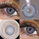 Popxstar Colored Contact Lenses for Eyes 1Pair/2Pcs Yearly Natural Blue Lenses Cosmetic Soft Beautyful Pupils Gray Eye Contacts