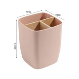 Popxstar  2pcs Bamboo-Like Plastic Desk Organizer with Pen Holder & Jewelry Storage - 3/4 Compartment Standalone Multi-Purpose Box