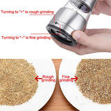 Popxstar  Stainless Steel Pepper Grinder Manual Mill for Salt Pepper Spice Mills Adjustable Handheld Grinders for Kitchen Cooking Tools